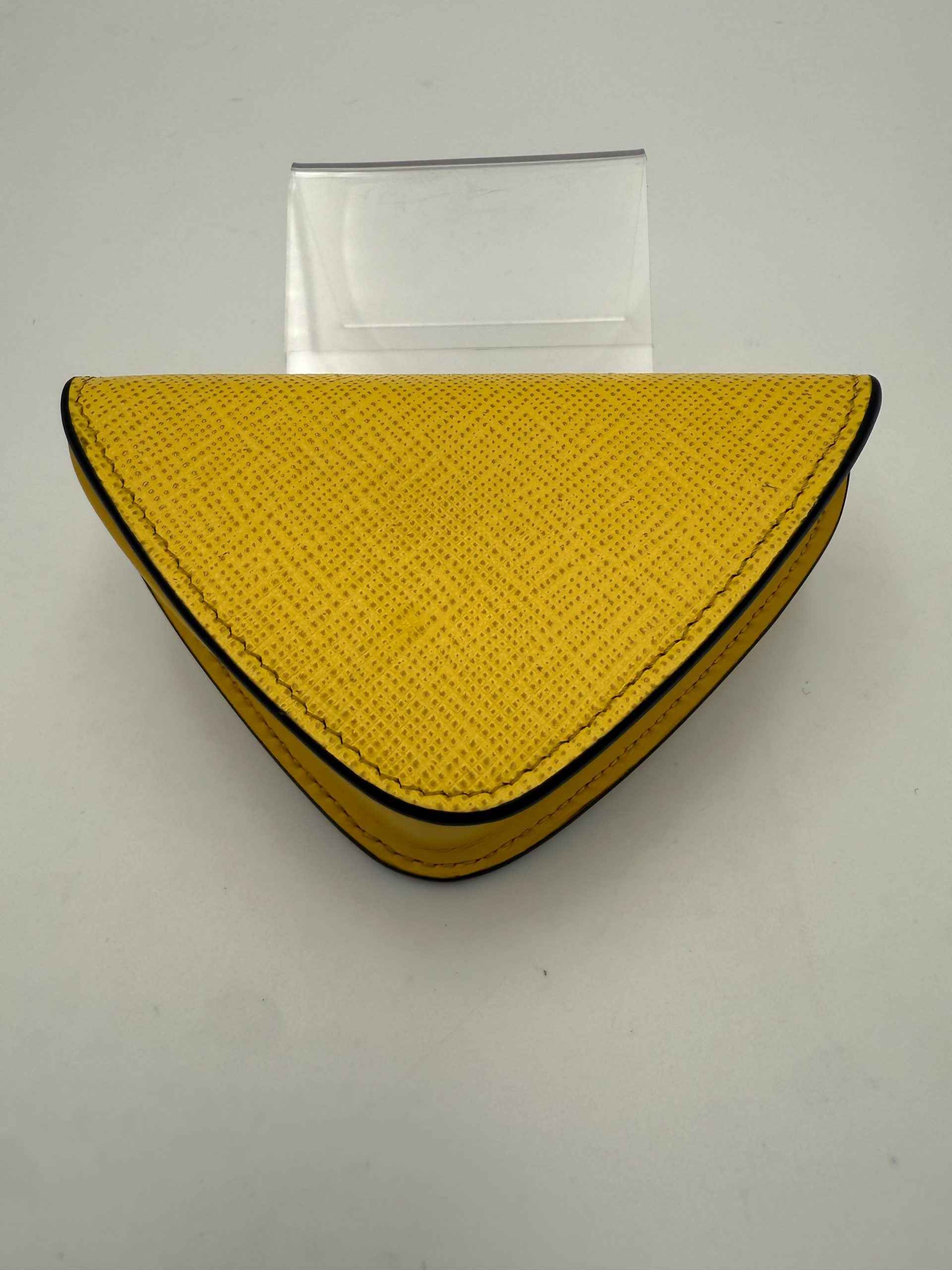Prada PRADA Saffiano Yellow Coin Purse