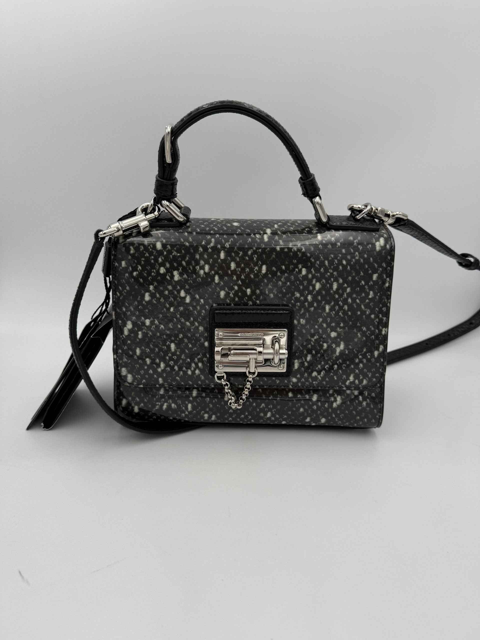 Dolce & Gabbana DOLCE & GABBANA Monica Python and Patent Handbag