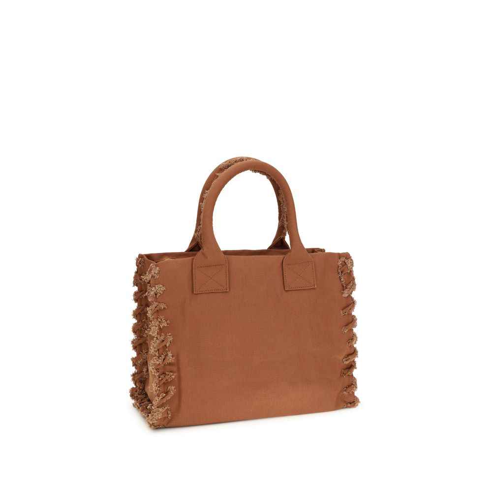 PINKO Brown Cotton Shoulder Bag