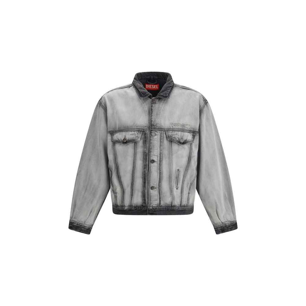 Diesel Gray Cotton Denim Jacket