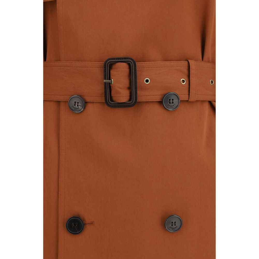 Saint Laurent Brown Cotton Trench Coat