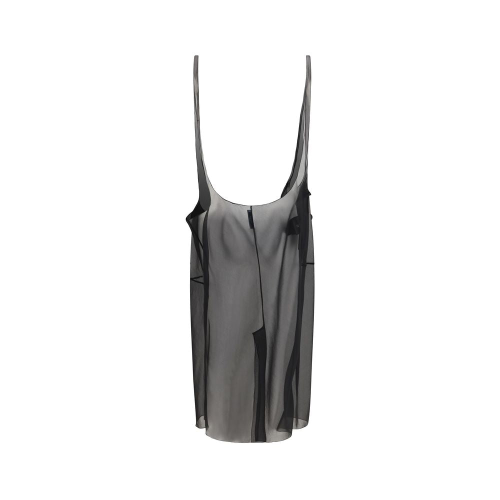 Prada Black Polyester Midi Skirt