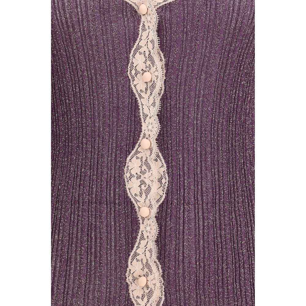 Valentino Purple Viscose Cardigan