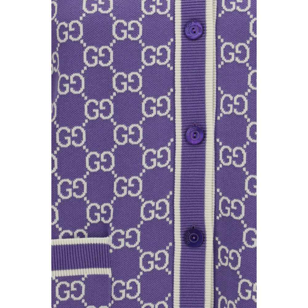Gucci Purple Cotton Cardigan