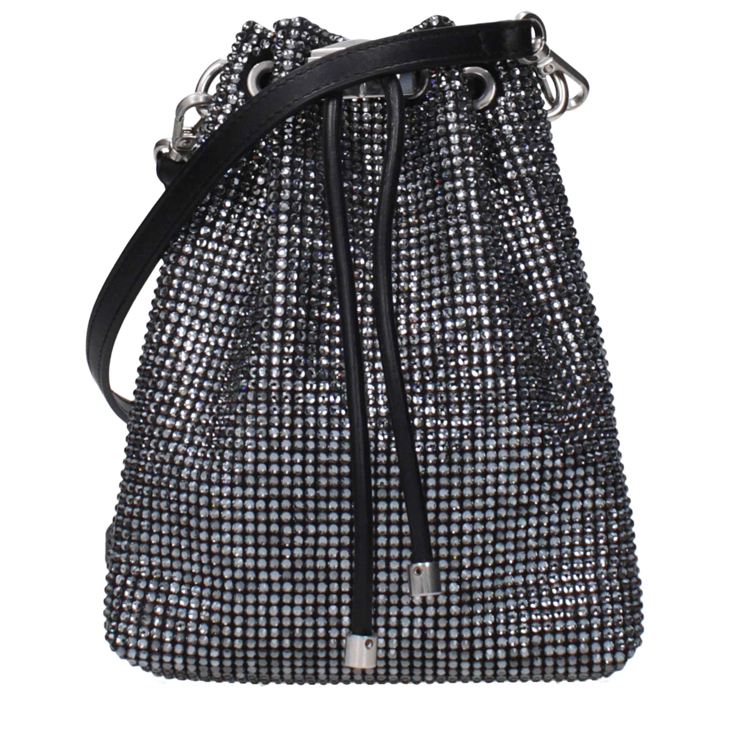 Jimmy Choo Black Satin Crossbody Bag