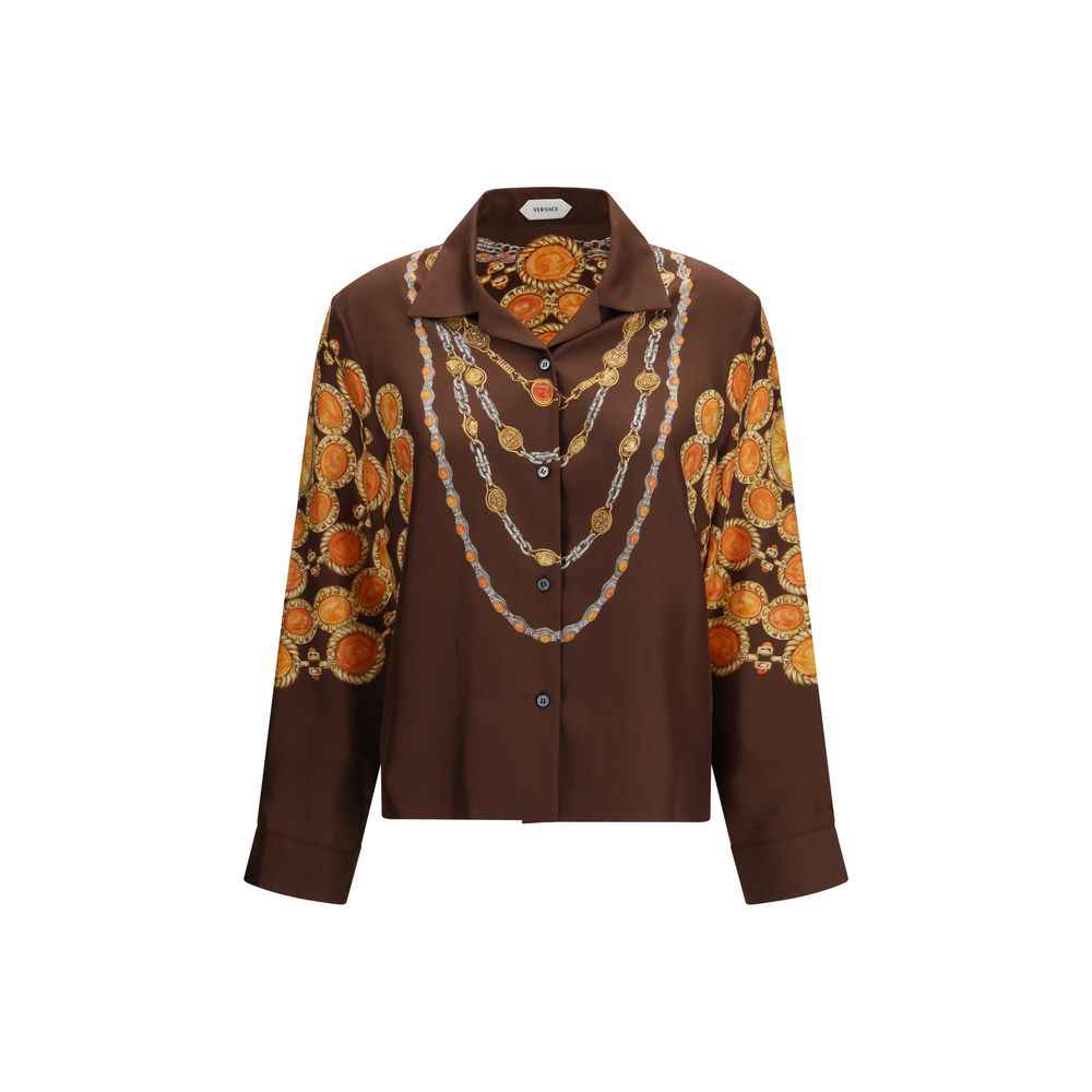 Versace Brown Fabric Shirt