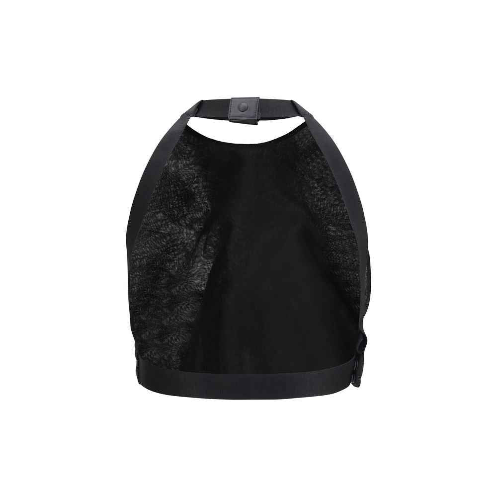 Max Mara Black Silk Pattern Shirt