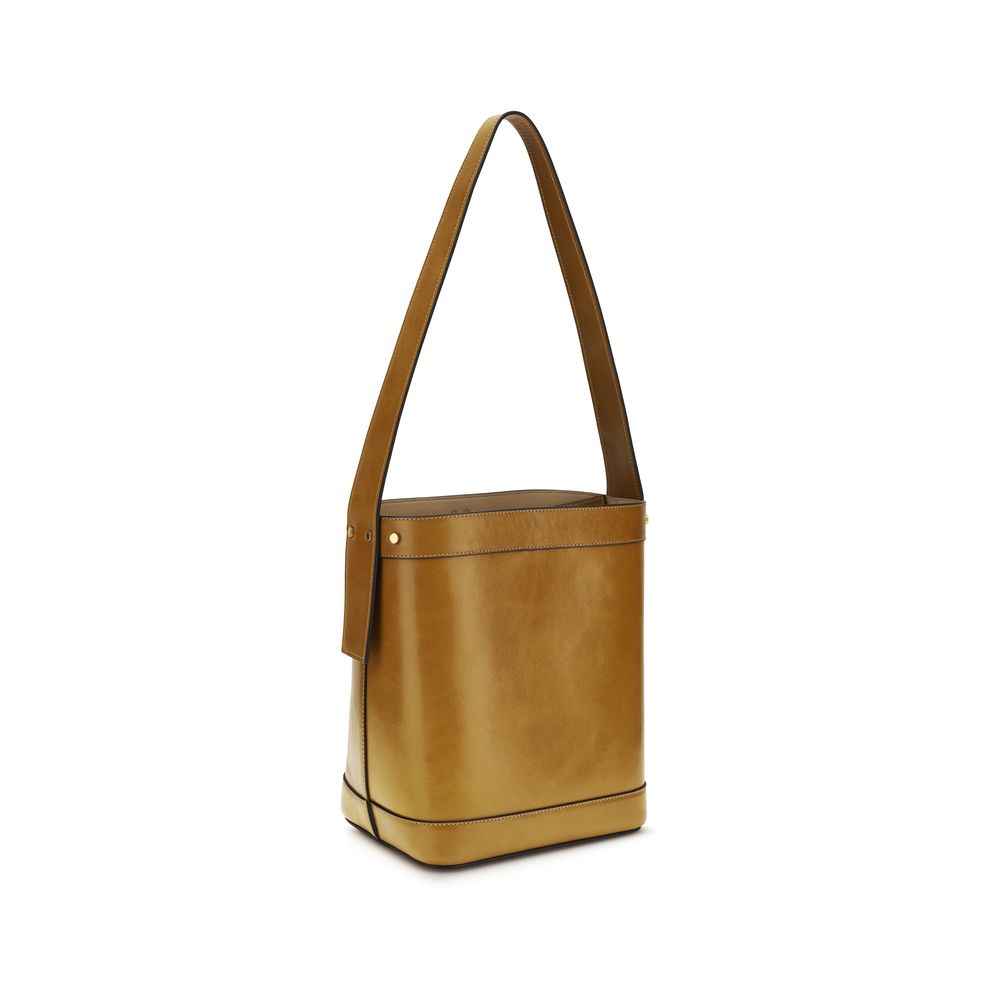 Versace Brown Calf Leather Bos Taurus Backet Bag