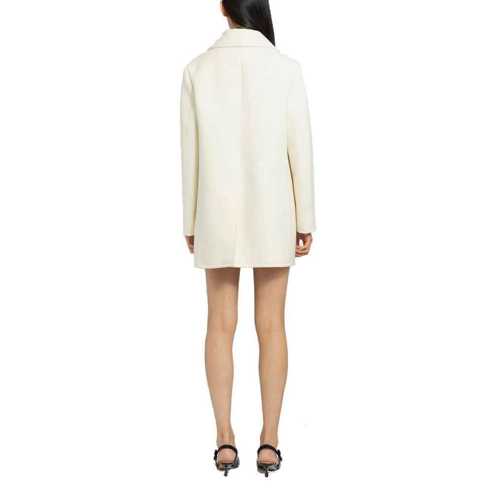 Prada White Wool Coat
