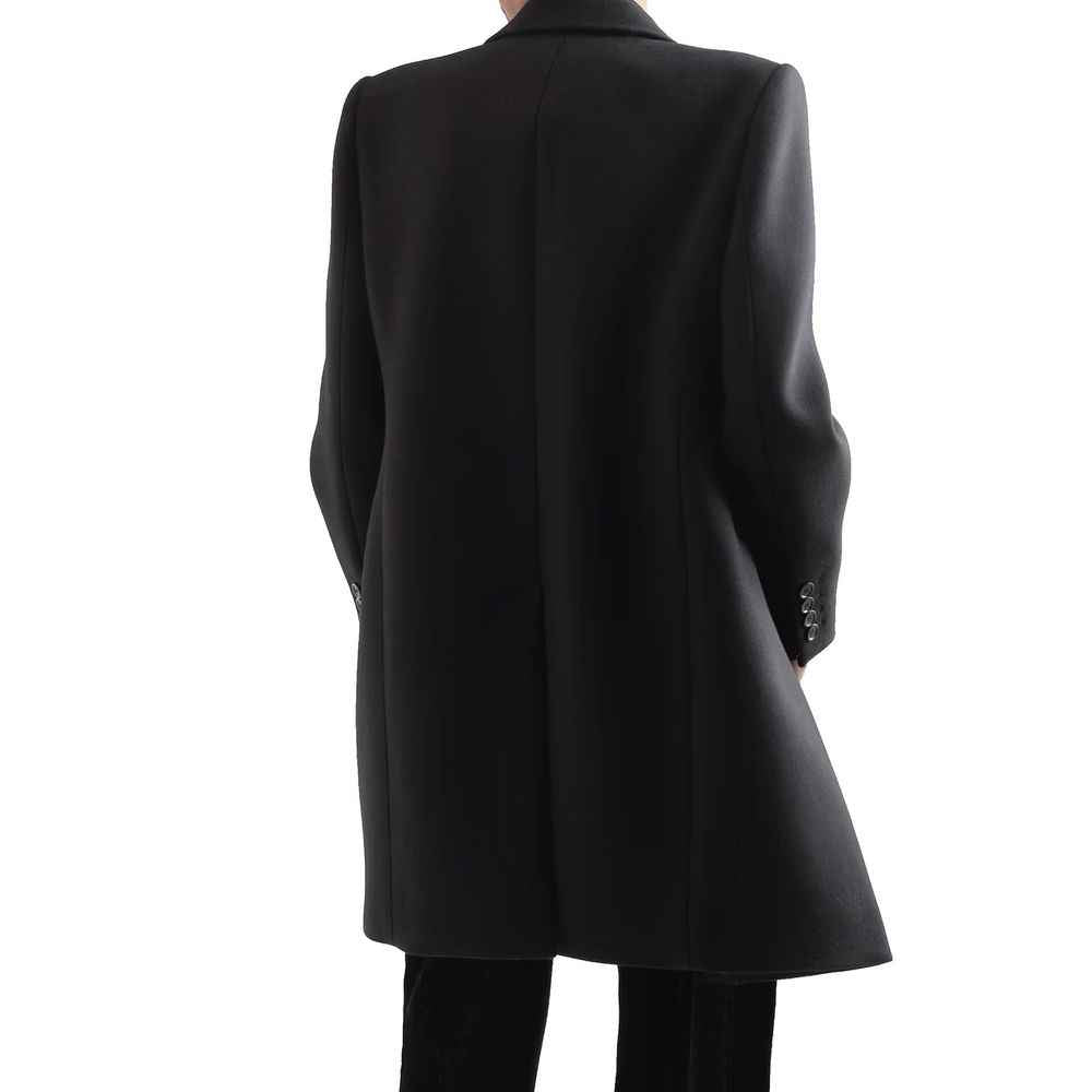 Saint Laurent Black Wool Coat