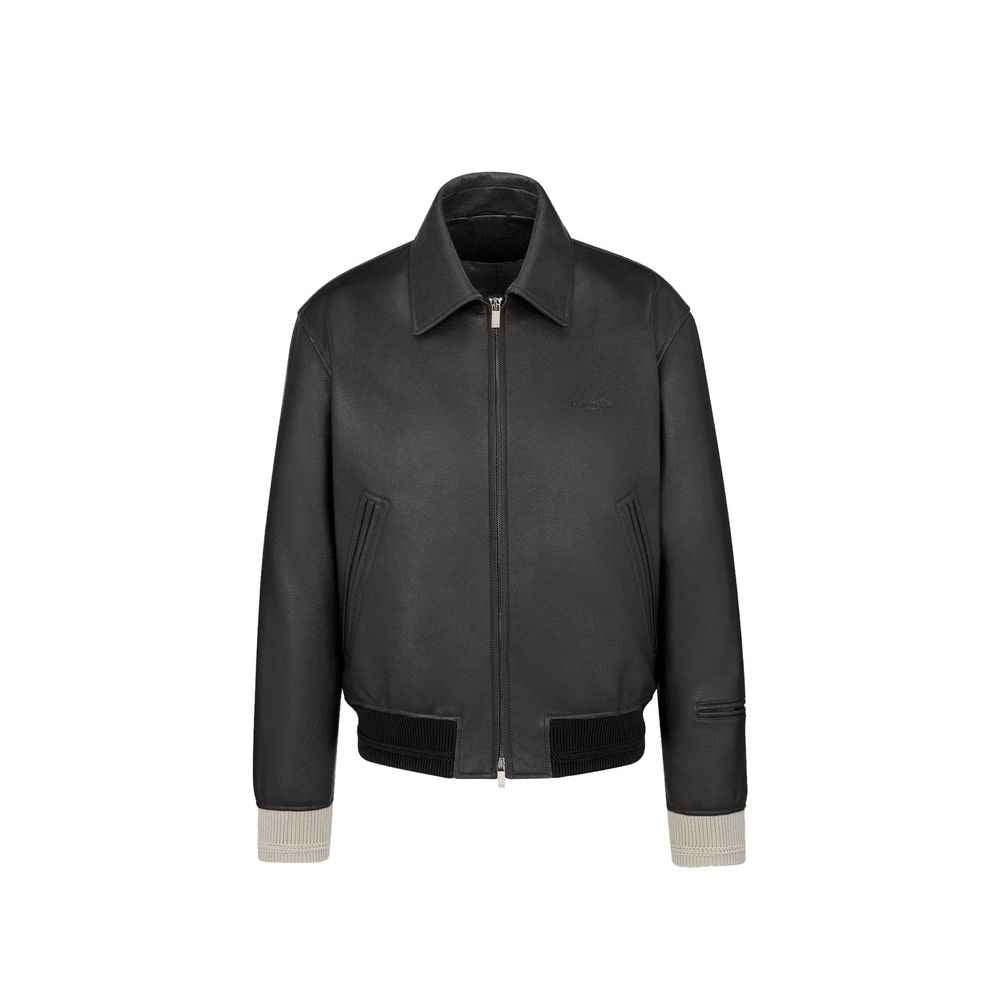 Dior Black Calfskin Leather Jacket
