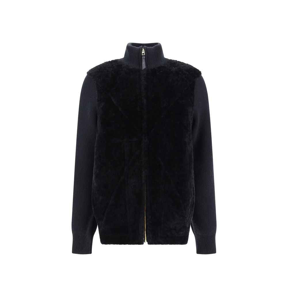 Loewe Black Lamb Fur Full-Length Jacket