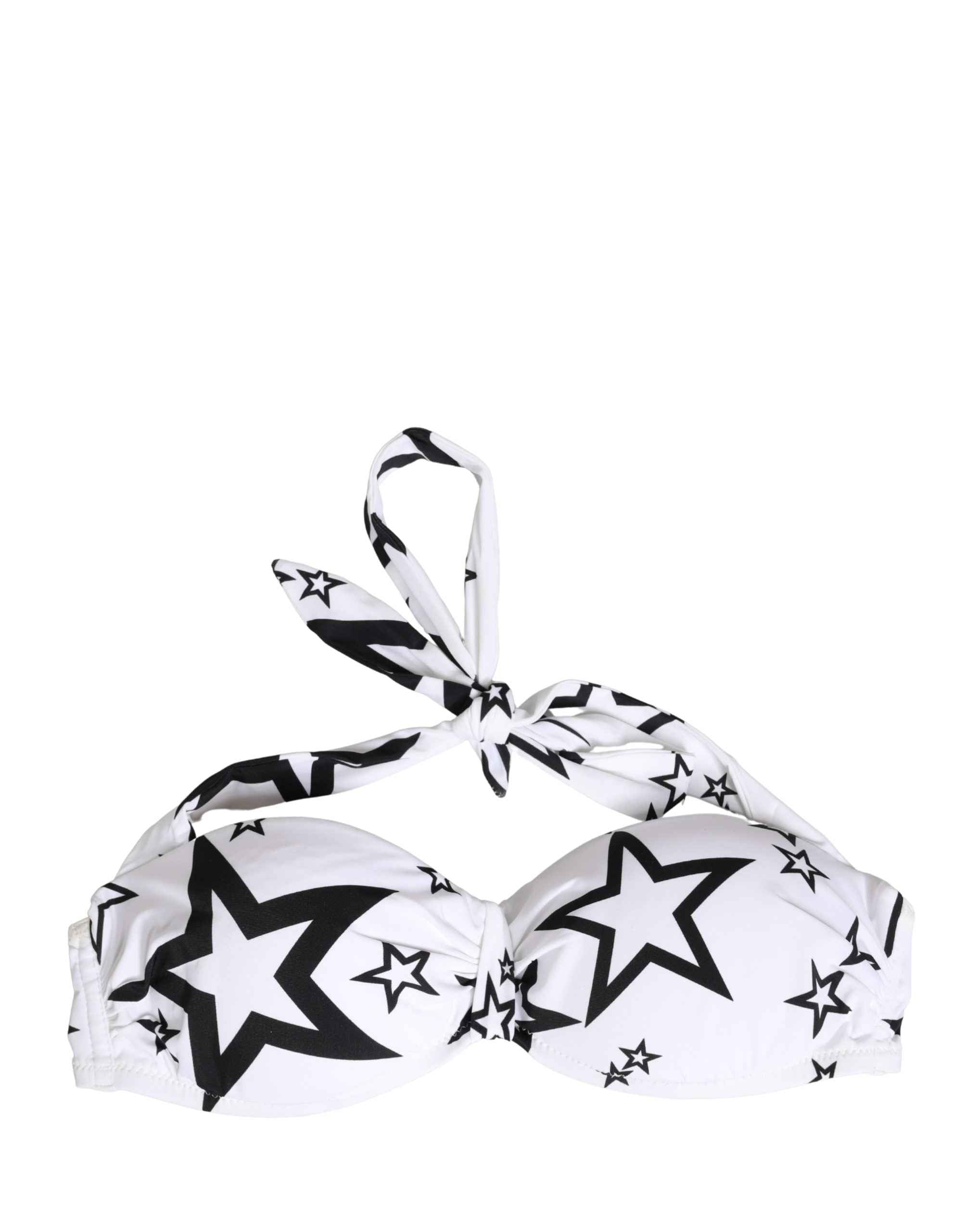 Dolce & Gabbana White Millennials Star Padded Bandeau Underwear