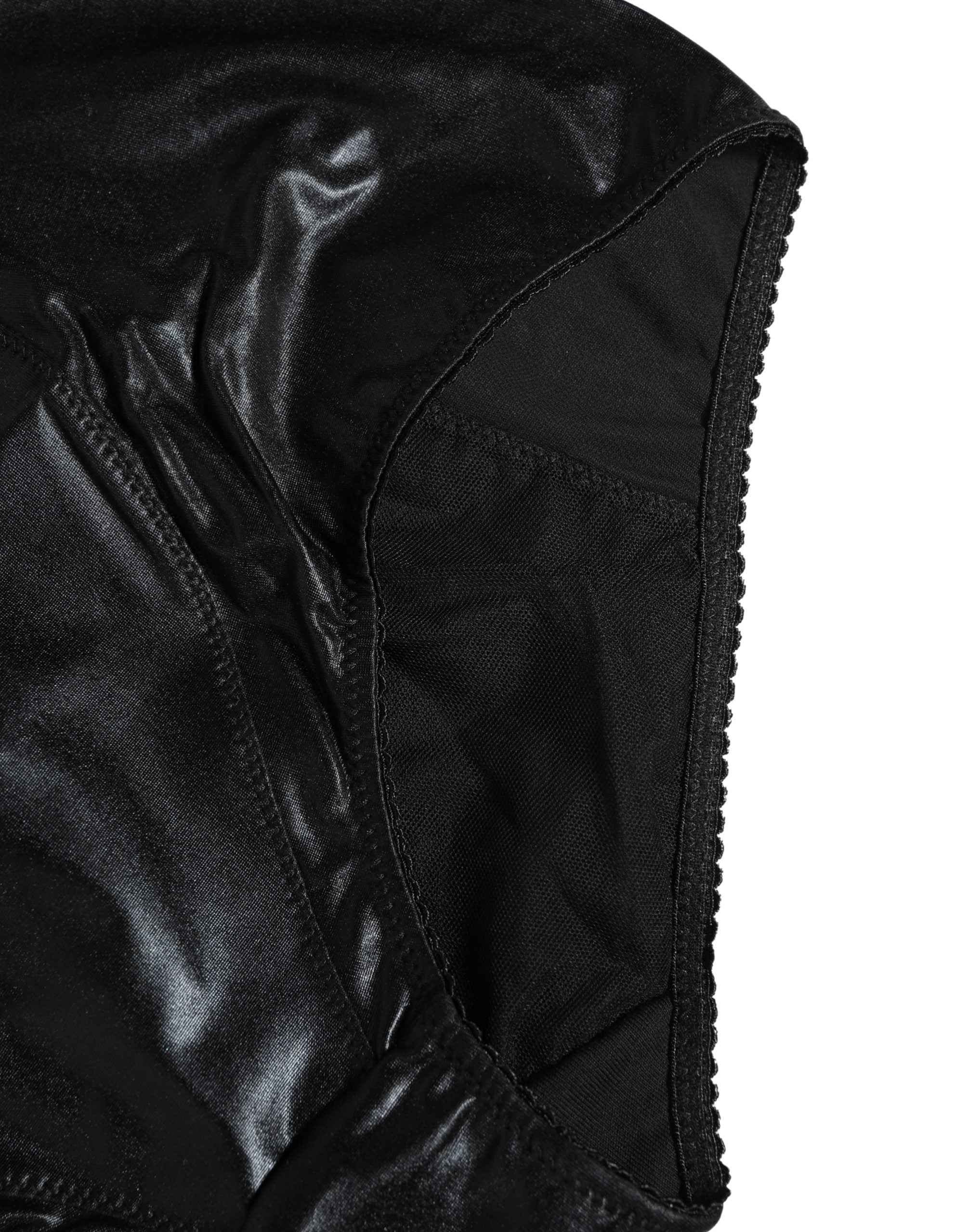 Dolce & Gabbana Black High Waisted Slip Girdle Panty Underwear