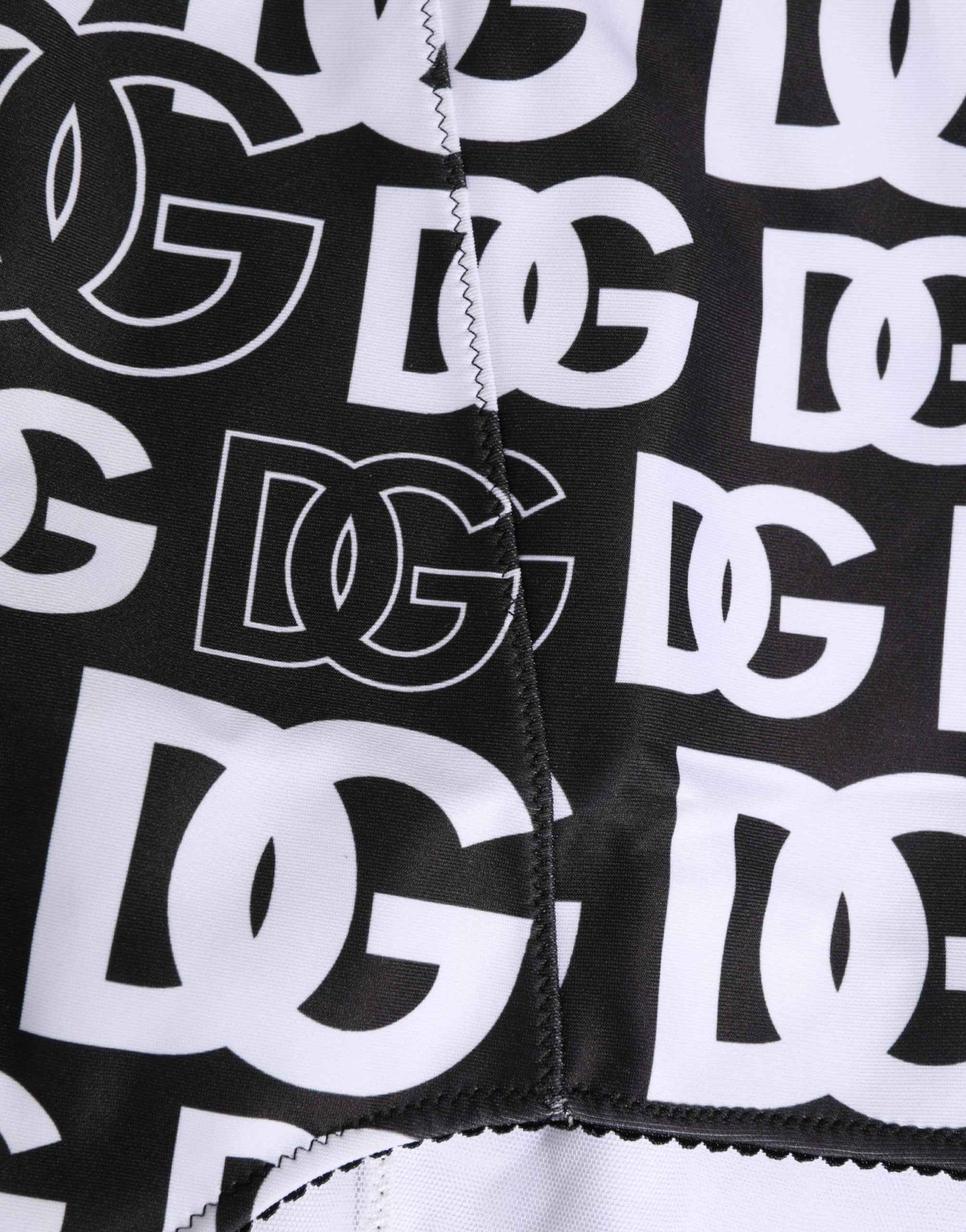 Dolce & Gabbana Black White DG Logo Waistband Girdle Underwear