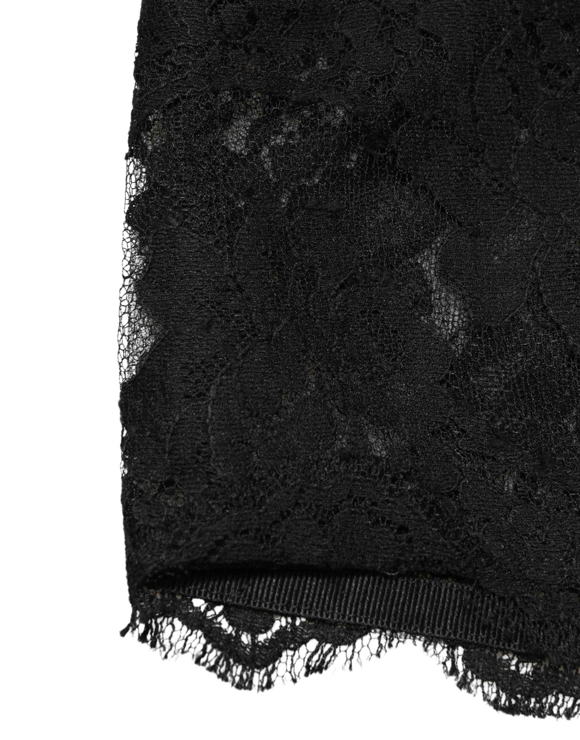Dolce & Gabbana Black Lace Bandeau Bra Tube Top Underwear