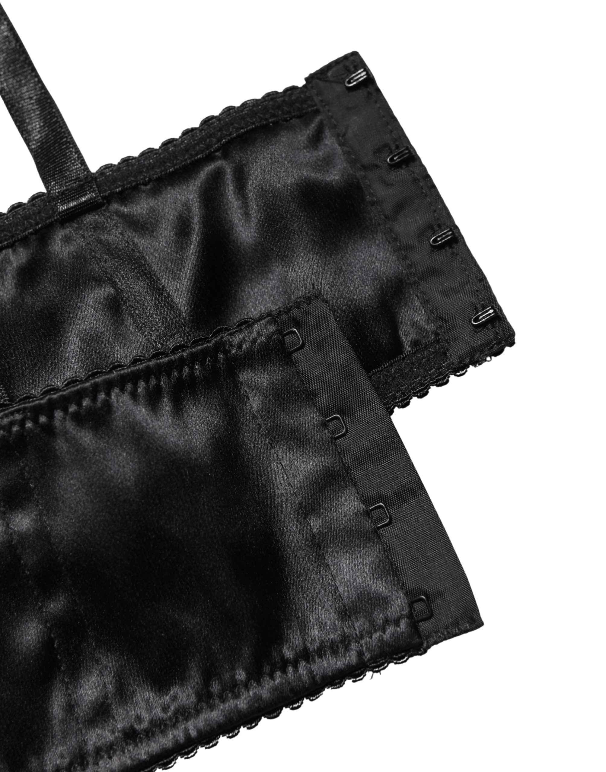 Dolce & Gabbana Black Semi-Pad Underwire Balconette Bra Underwear