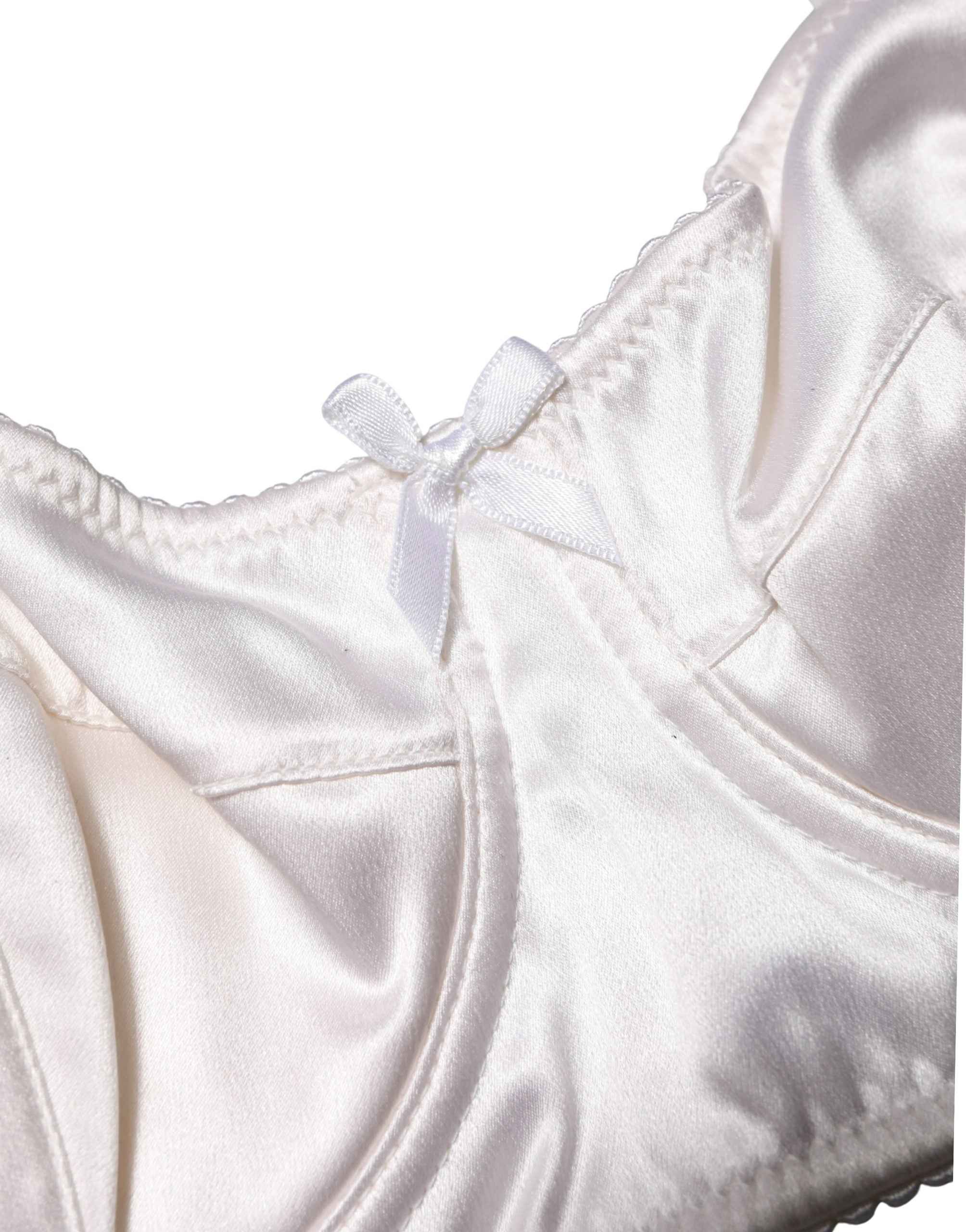 Dolce & Gabbana White Semi-Pad Underwire Balconette Bra Underwear
