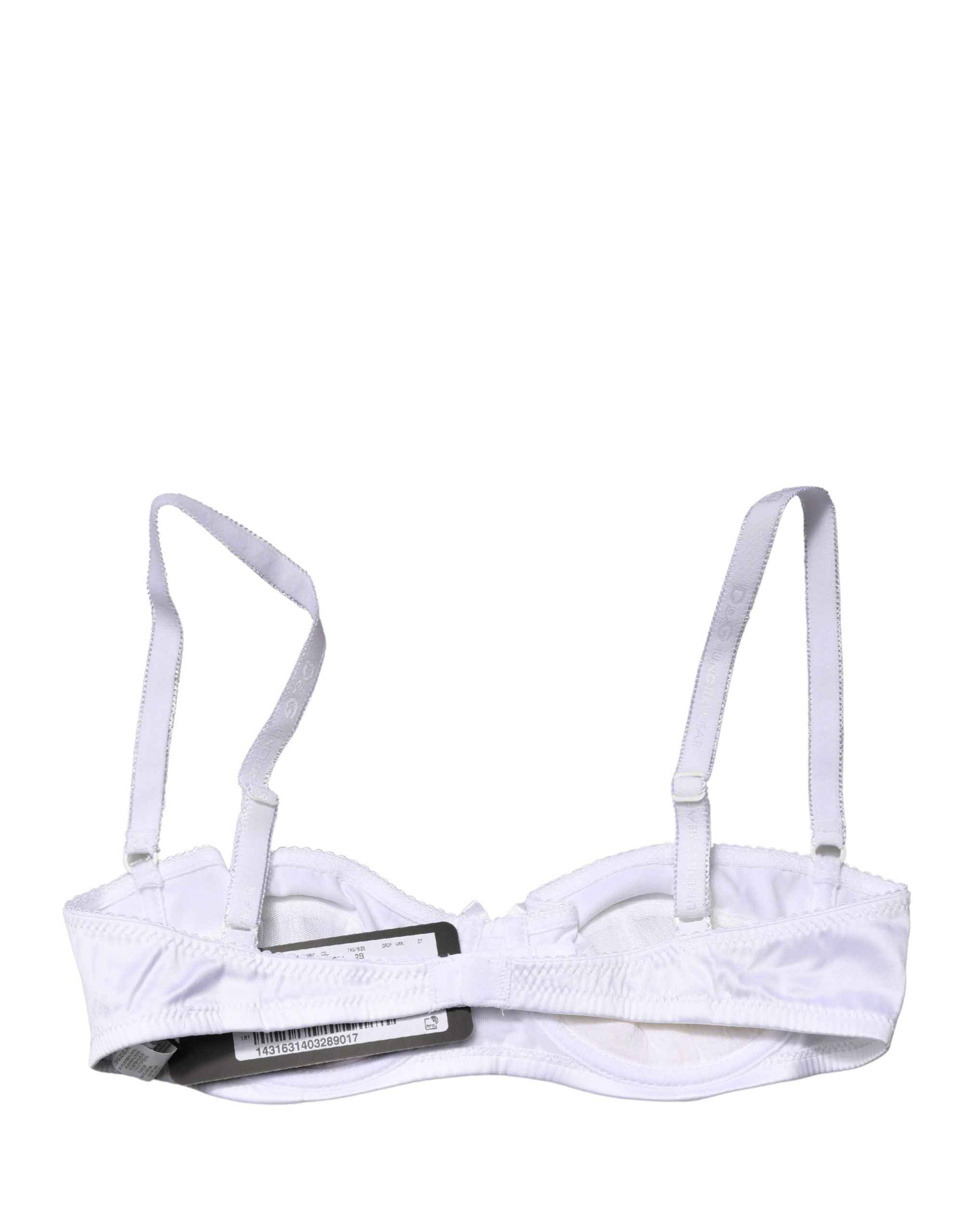 Dolce & Gabbana White Semi-Pad Underwire Balconette Bra Underwear