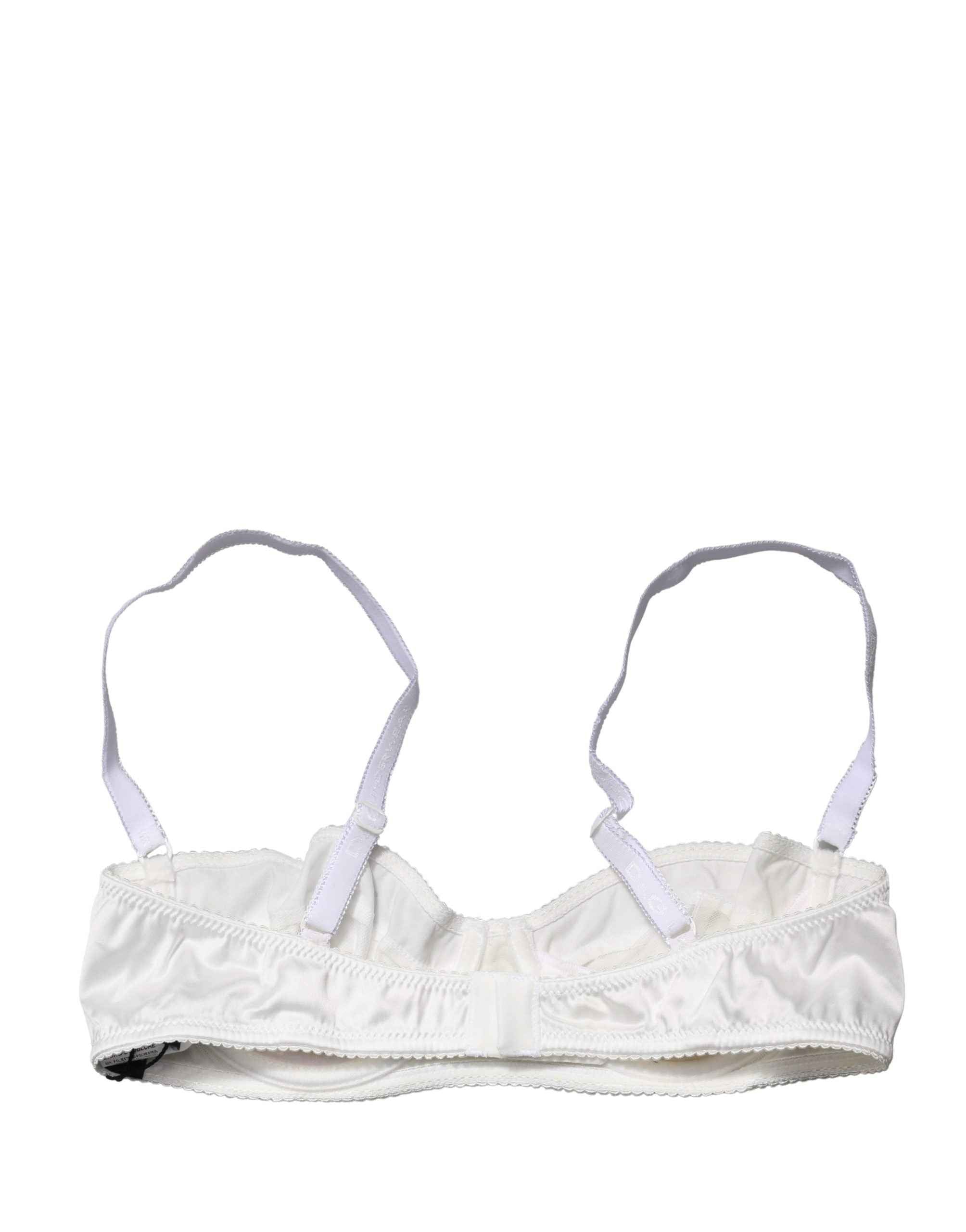Dolce & Gabbana White Semi-Pad Underwire Balconette Bra Underwear