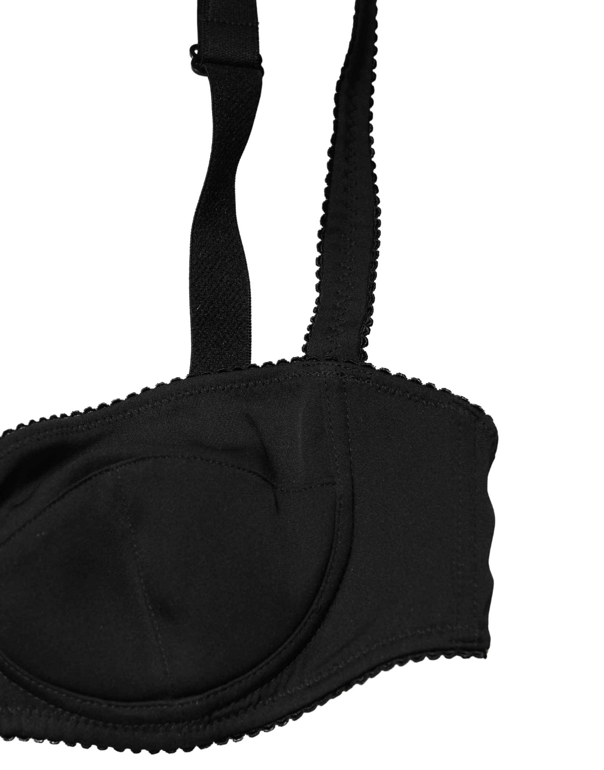 Dolce & Gabbana Black Semi-Pad Underwire Balconette Bra Underwear