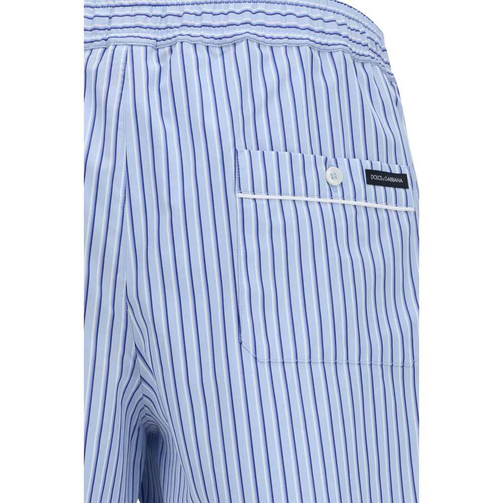 Dolce & Gabbana Blue Cotton Bermuda Shorts