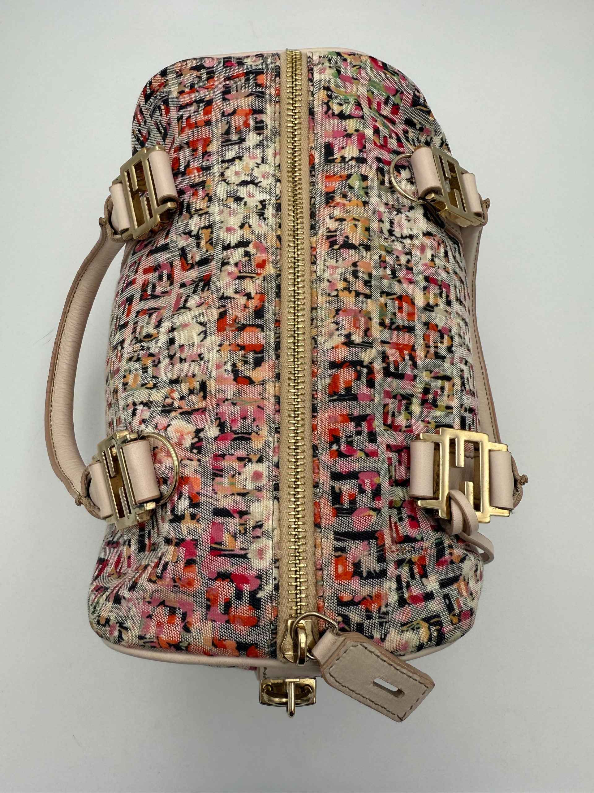 Fendi FENDI FF Canvas Fiori Handbag