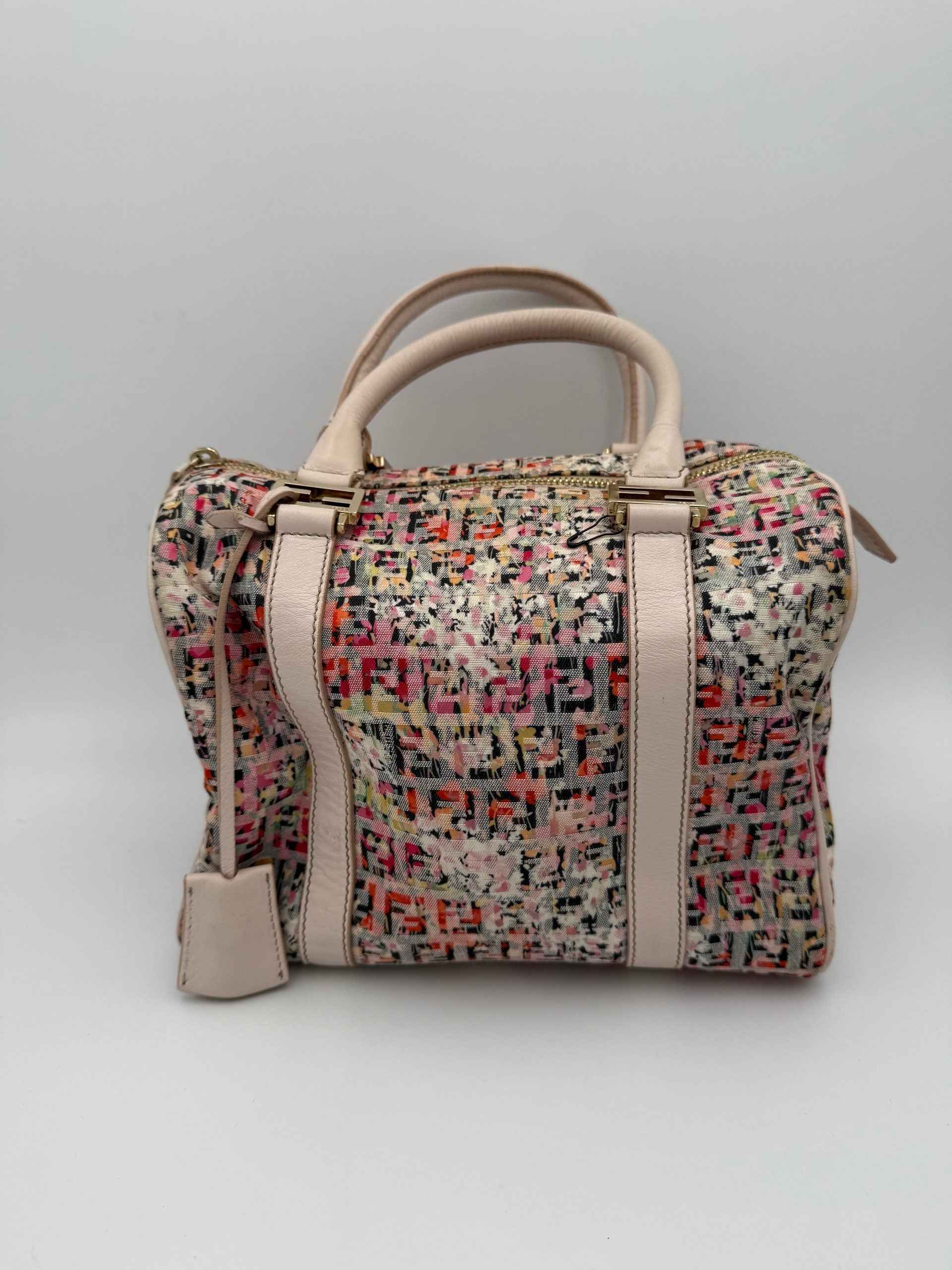 Fendi FENDI FF Canvas Fiori Handbag