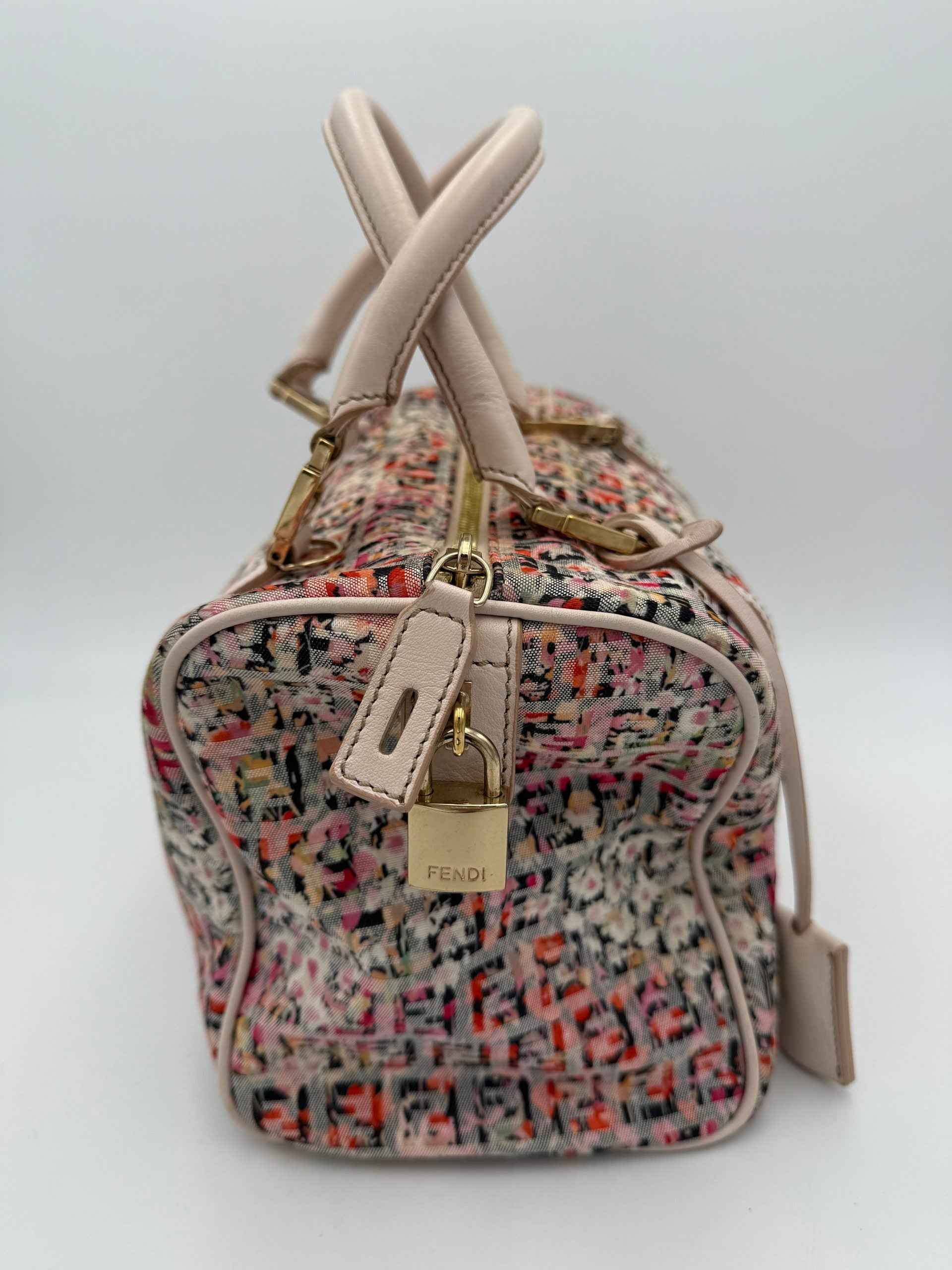 Fendi FENDI FF Canvas Fiori Handbag