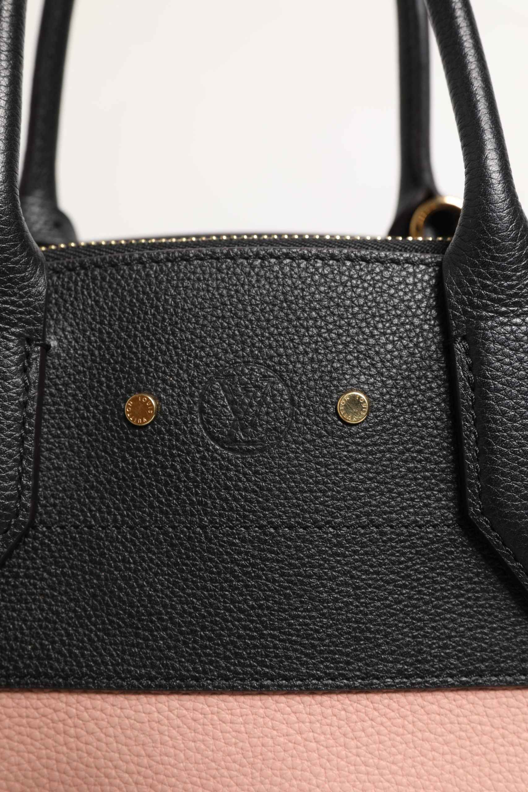 Louis Vuitton Pink and Black Leather City Steamer Leather Handbag