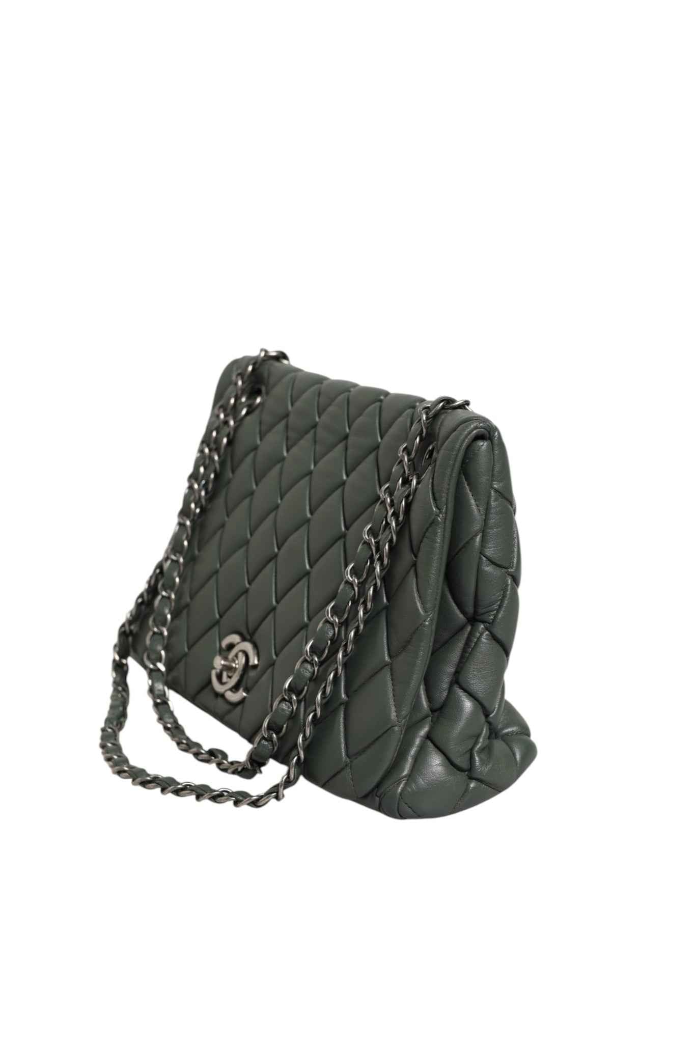Chanel Quilted Lambskin Leather New Bubble Flap Bag