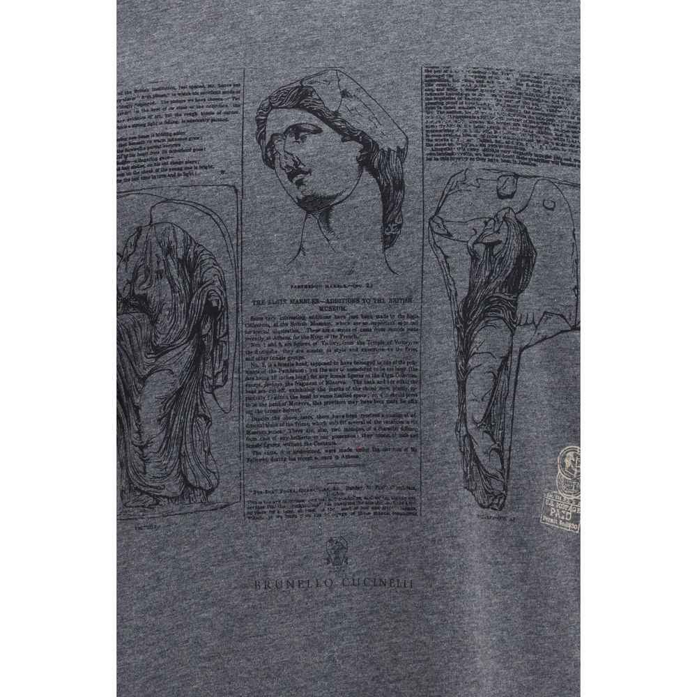 Brunello Cucinelli Blue Cotton T-Shirt
