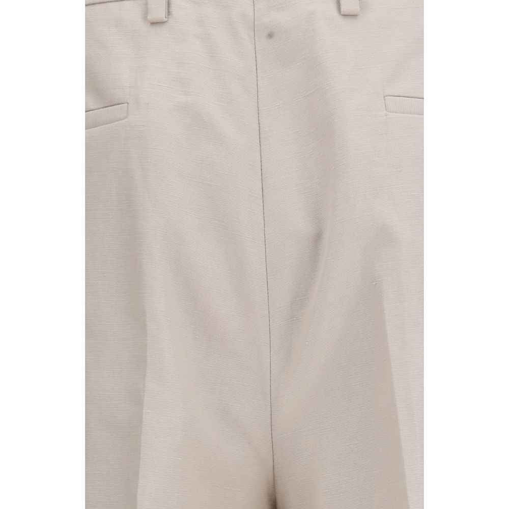 Brunello Cucinelli Beige Cotton Dress Pants