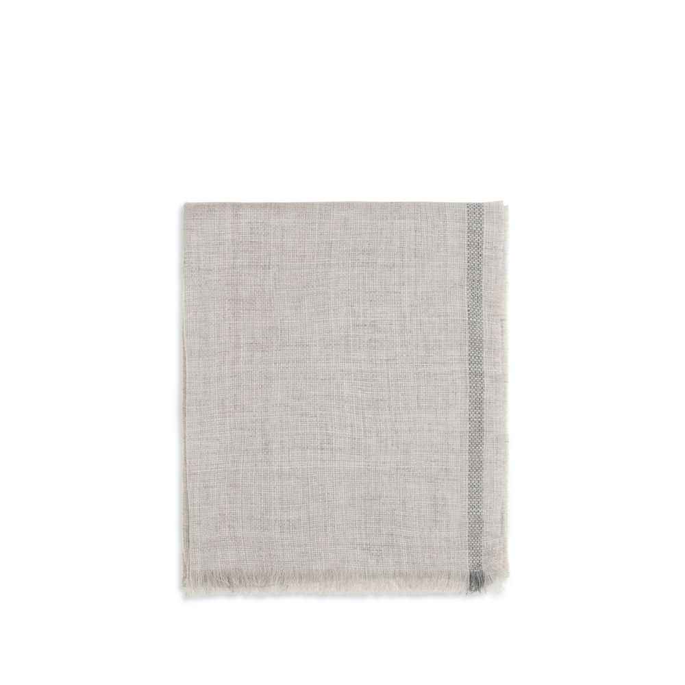 Brunello Cucinelli Gray Linen Scarf