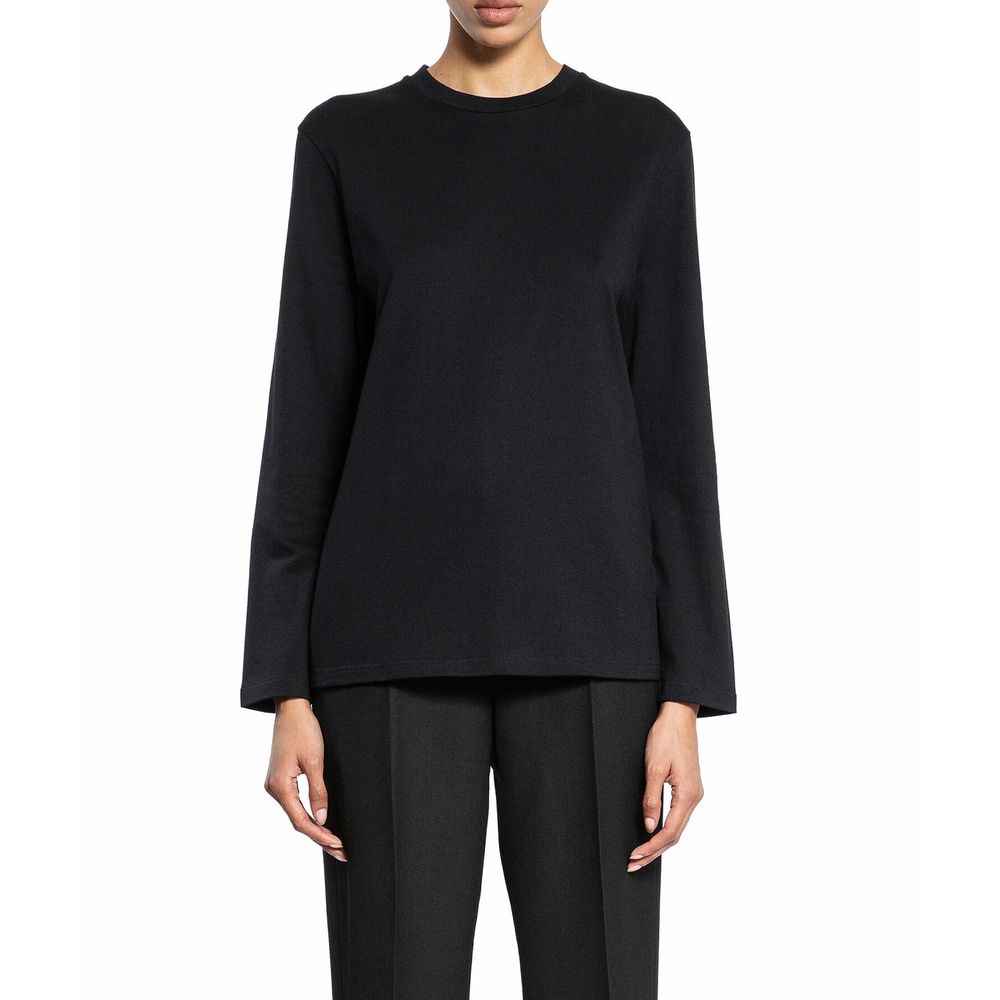 Jil Sander Black Cotton Long Sleeve T-Shirt