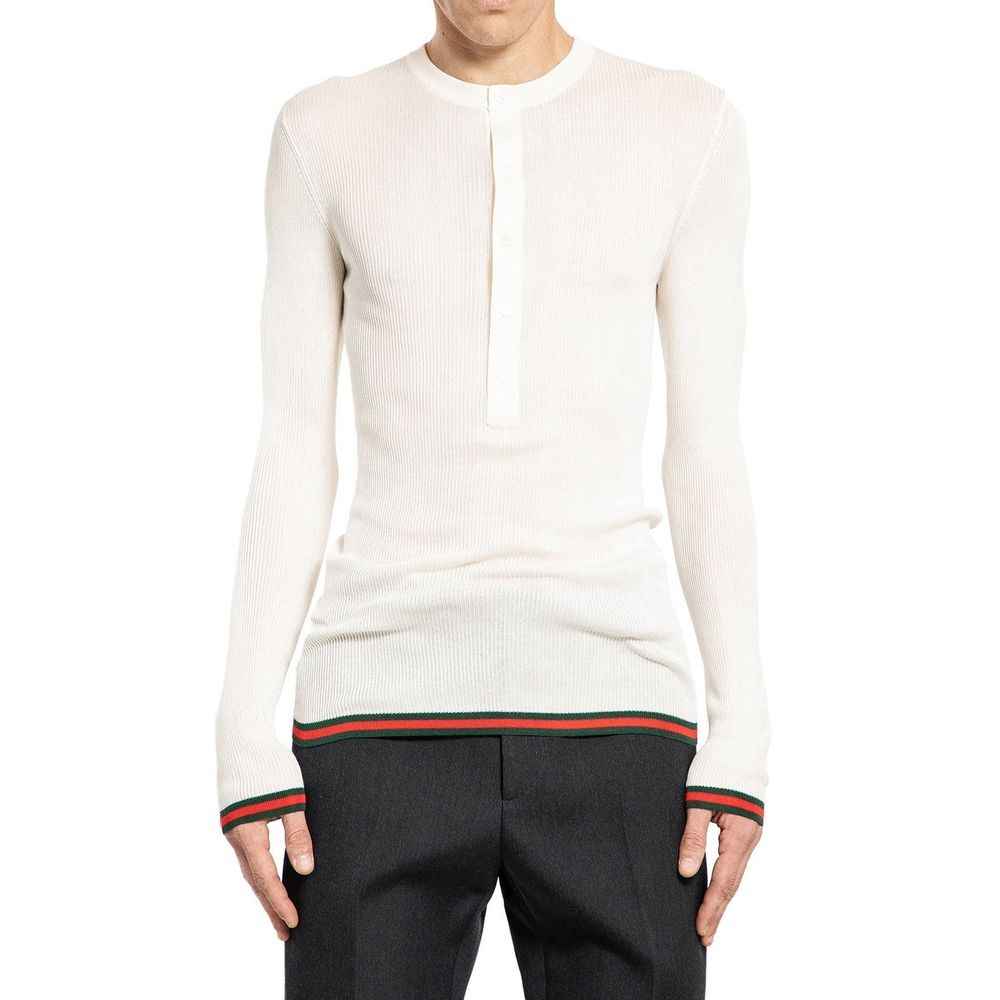 Gucci White Silk T-Shirt