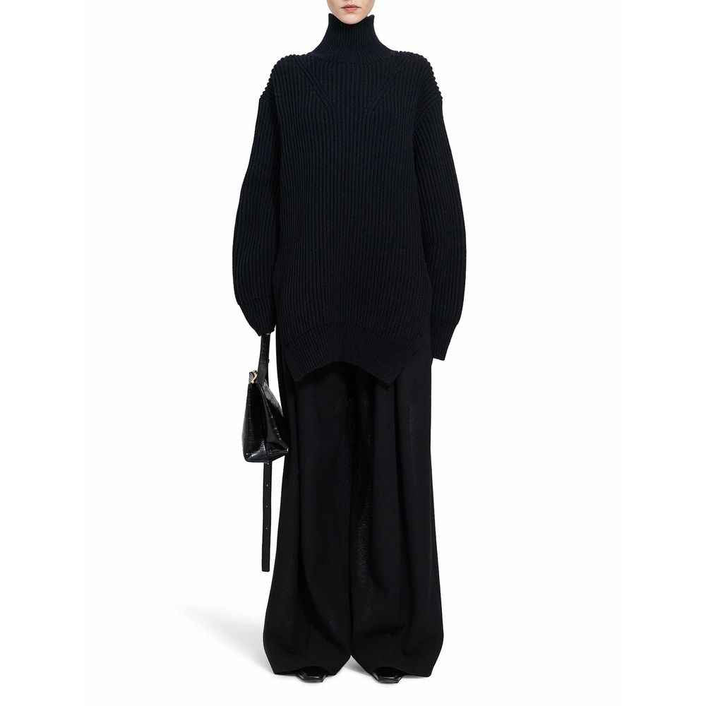 Jil Sander Black Wool Turtleneck