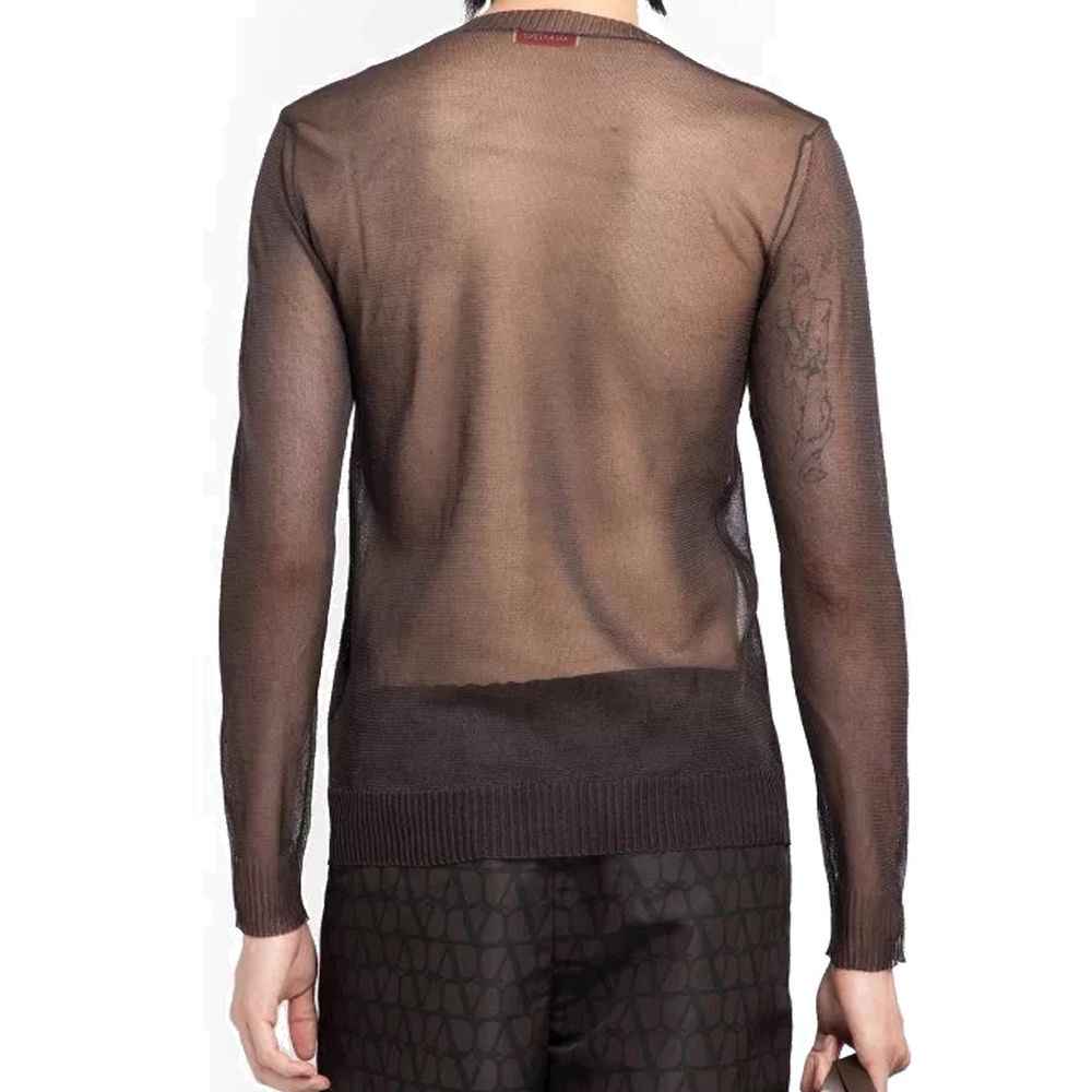 Valentino Brown Silk Sweatshirt