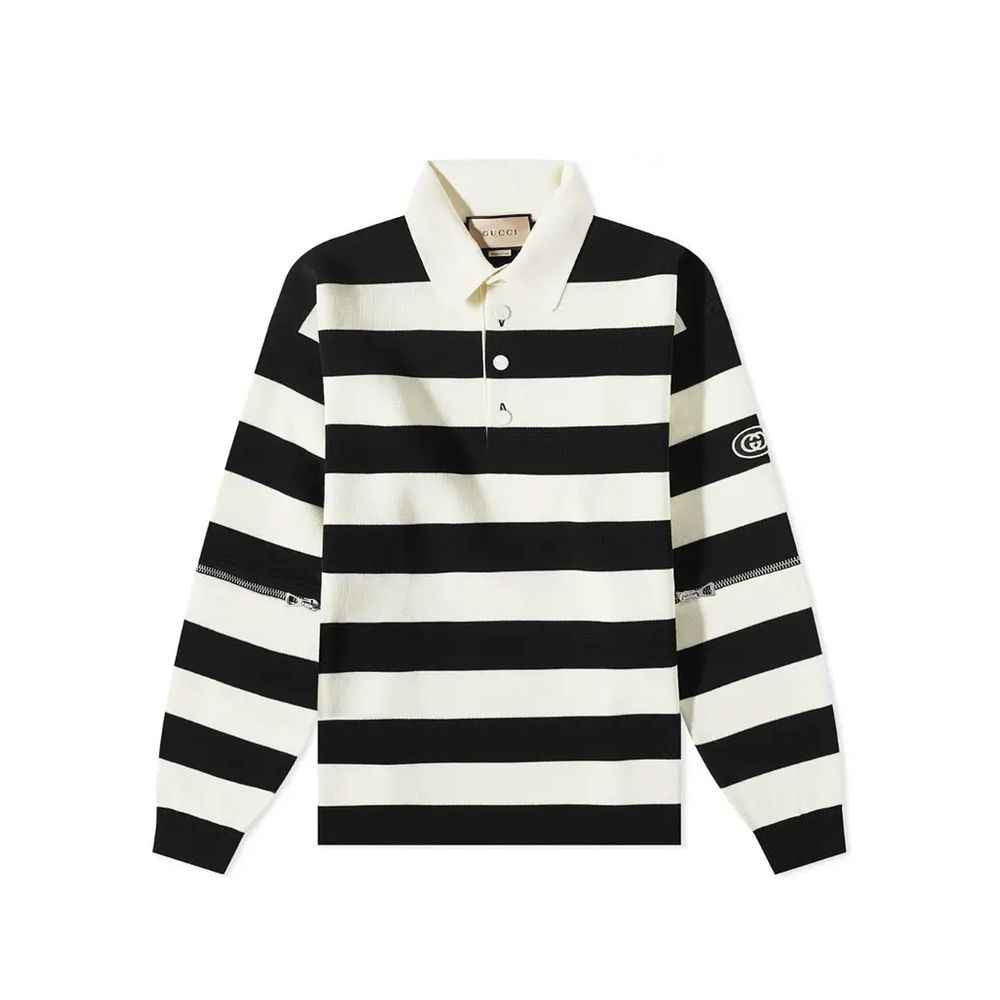 Gucci White Cotton Polo Shirt