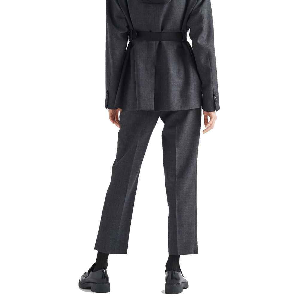 Prada Gray Virgin Wool Pants