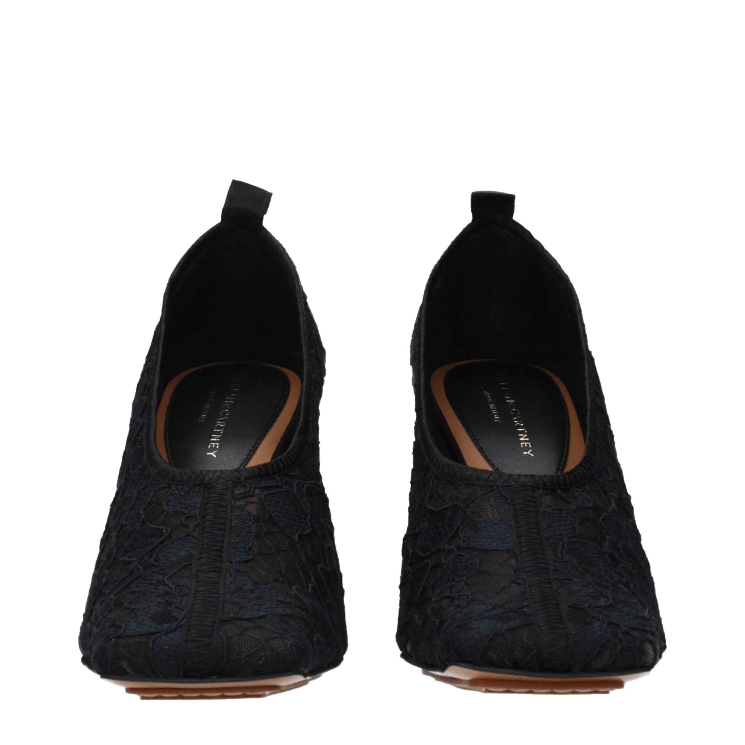 Stella McCartney Black Fabric High Heel Pumps