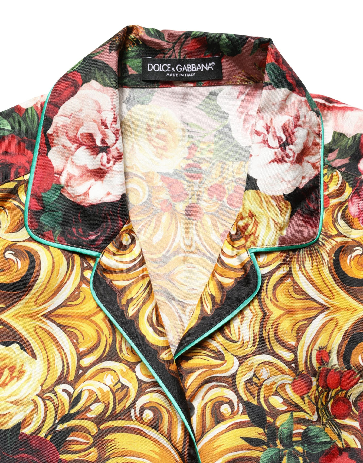 Dolce & Gabbana Multicolor Floral Long Sleeves Button Down Shirt Top
