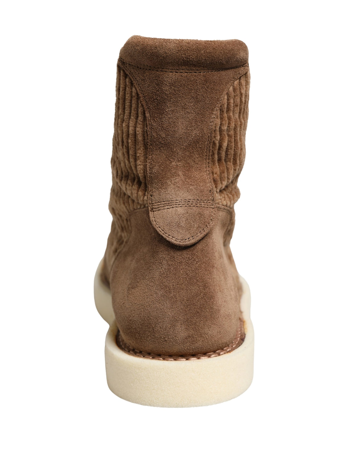 Dolce & Gabbana Brown Corduroy High Top Oxford Boots