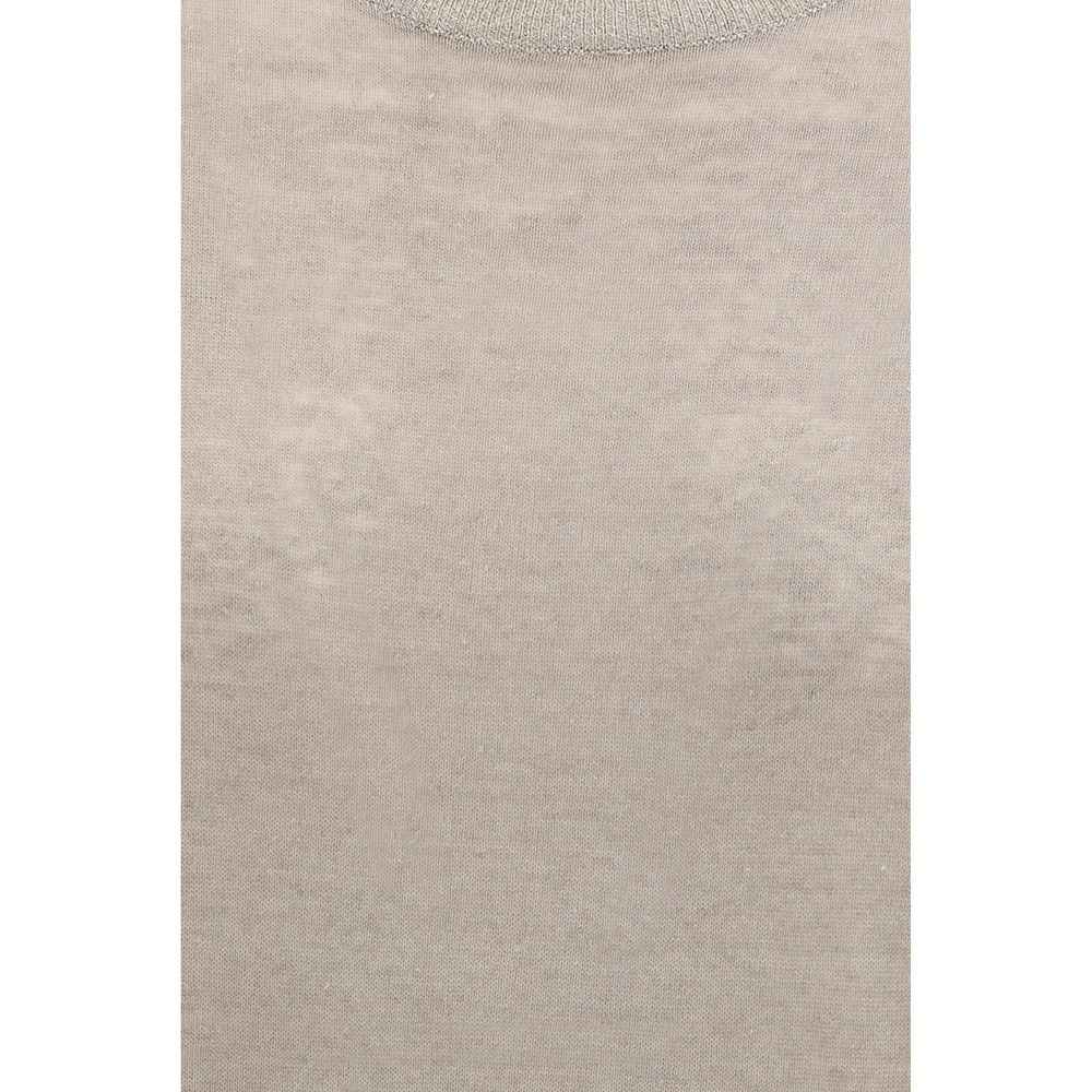 Brunello Cucinelli Beige Linen T-Shirt