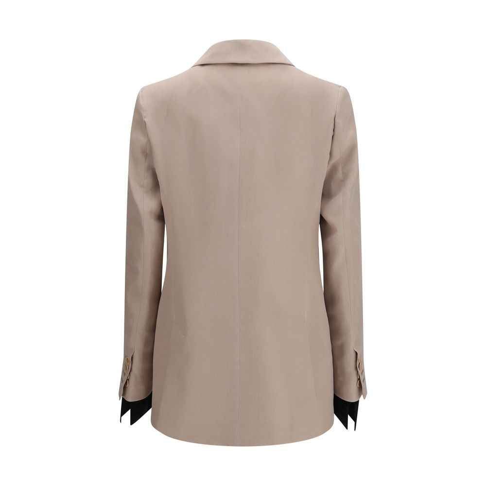 Max Mara Beige Silk Blazer