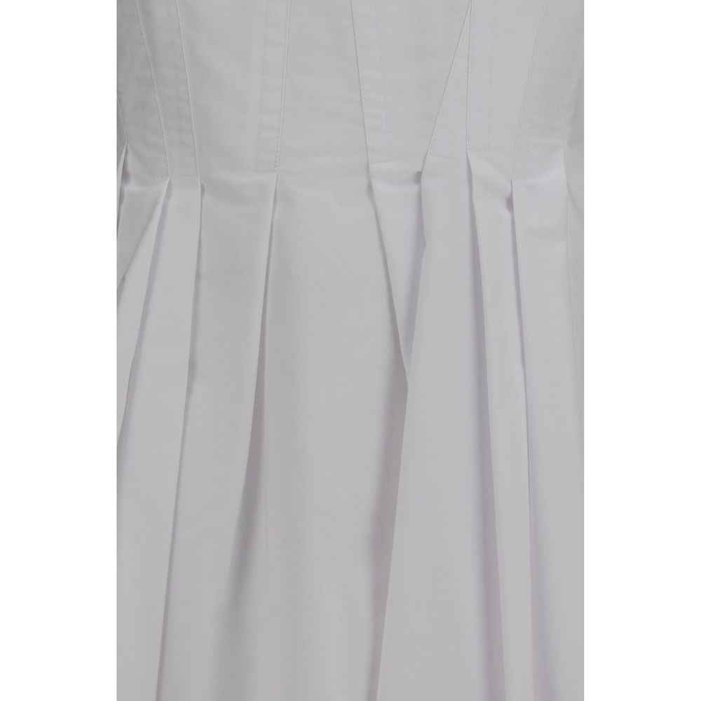 Max Mara White Cotton Casual Dress