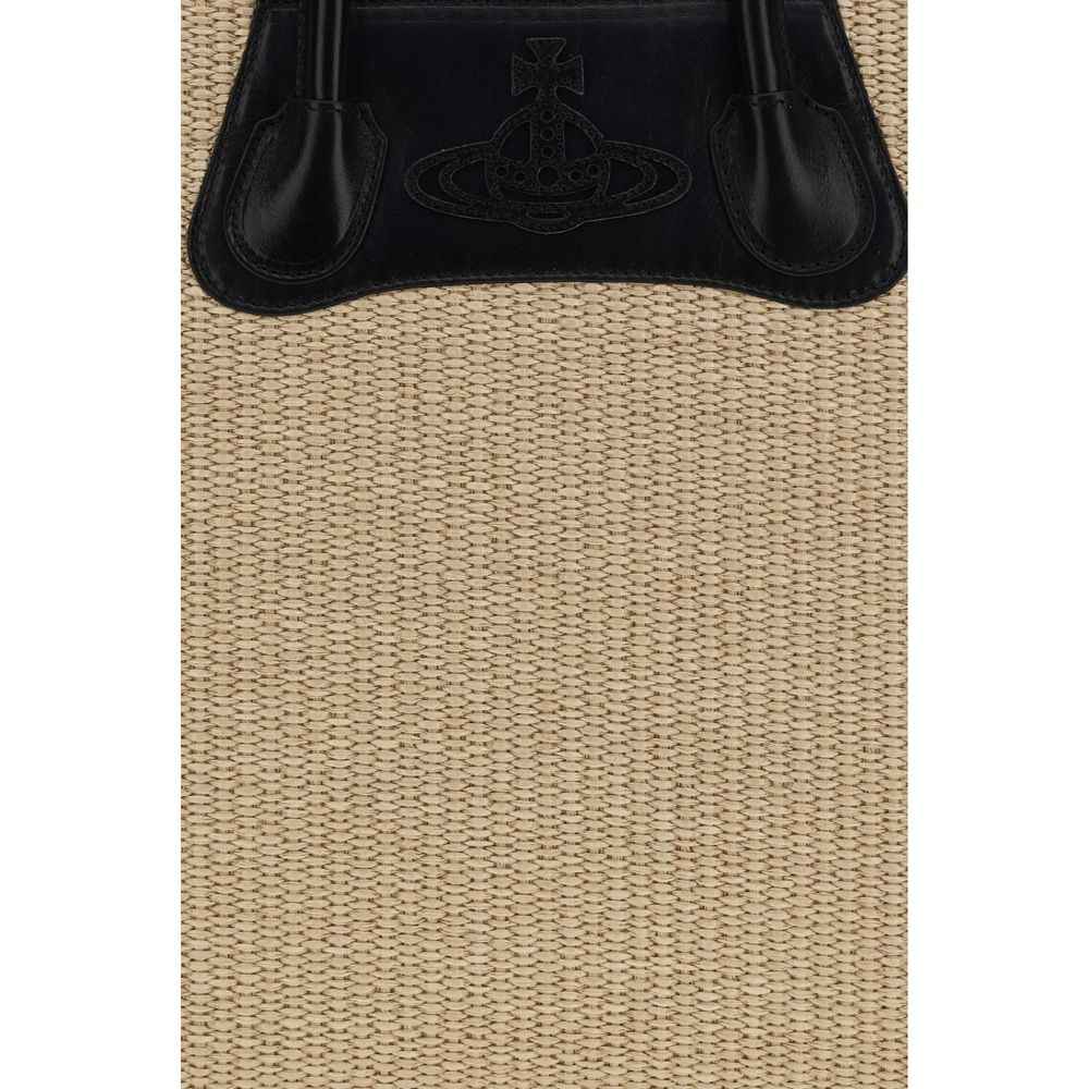 Vivienne Westwood Beige Raffia Shoulder Bag