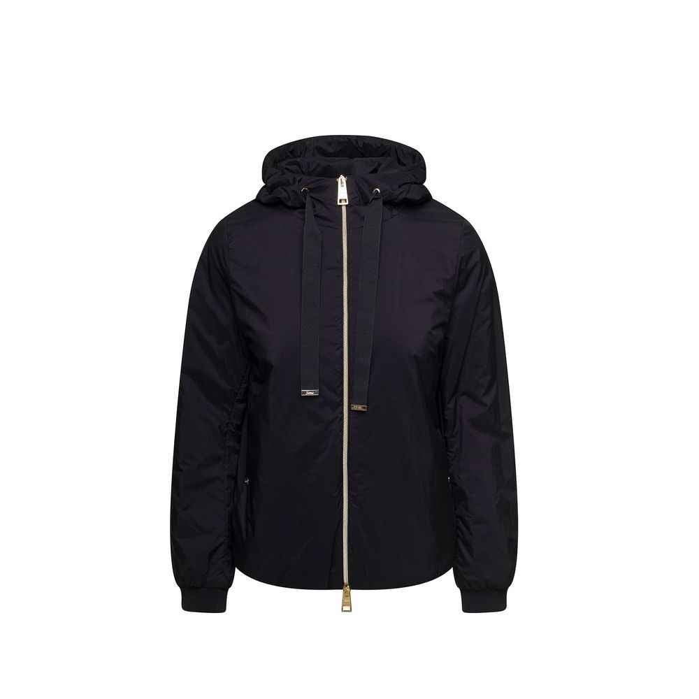 Herno Black Polyamide Bomber