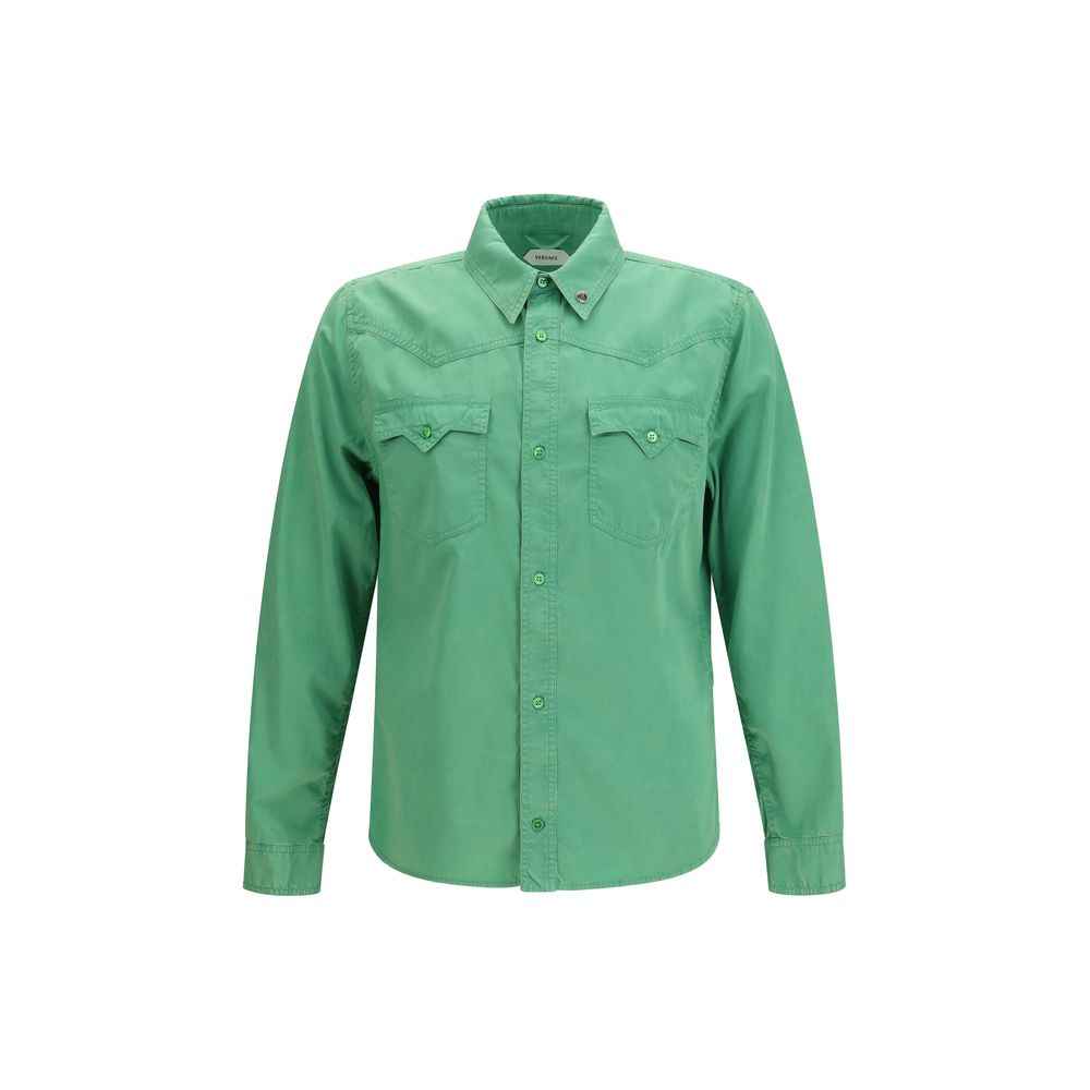 Versace Bicolor Cotton Shortsleeve Shirt