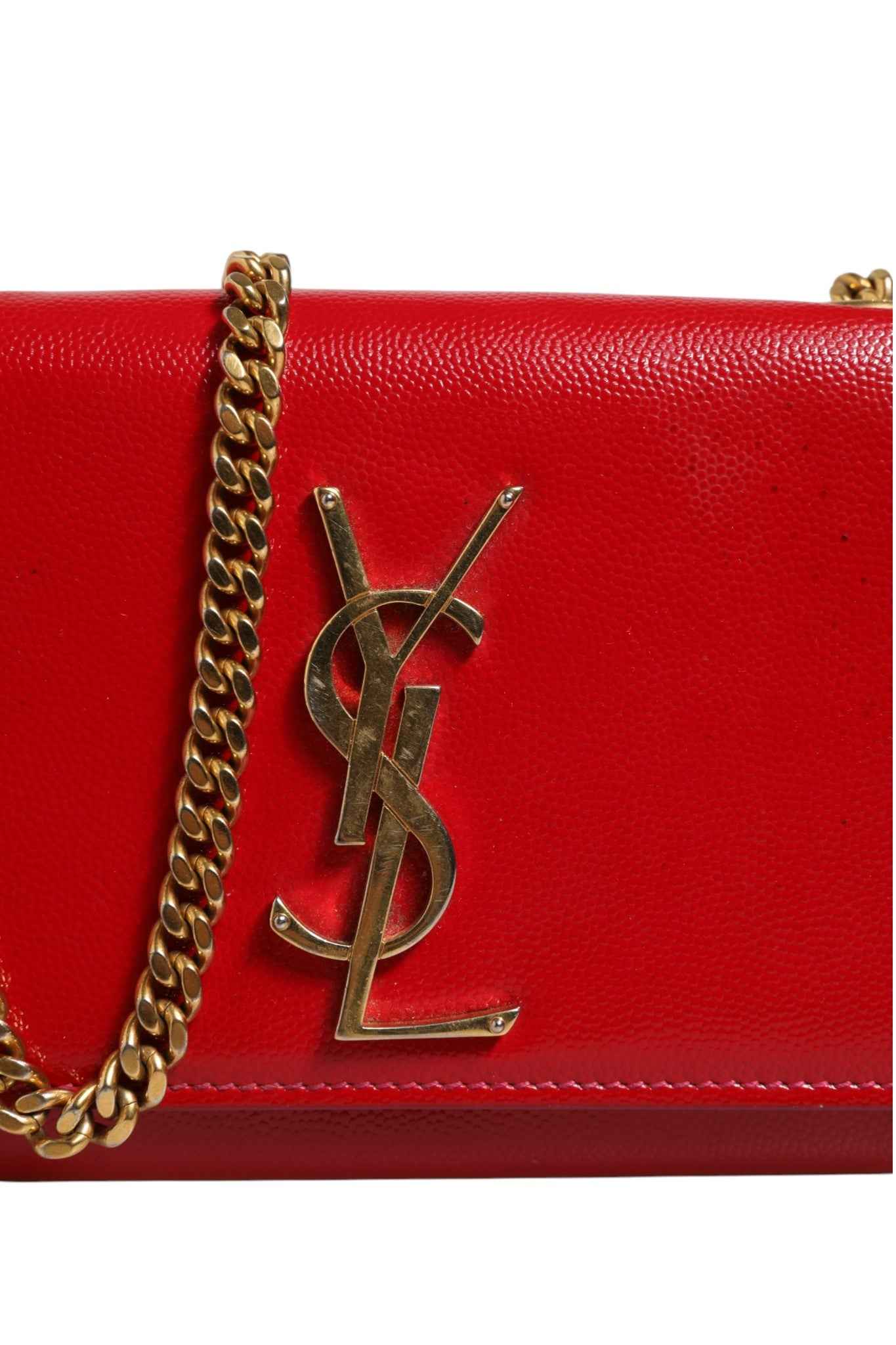 Saint Laurent Kate Red Leather Crossbody Bag